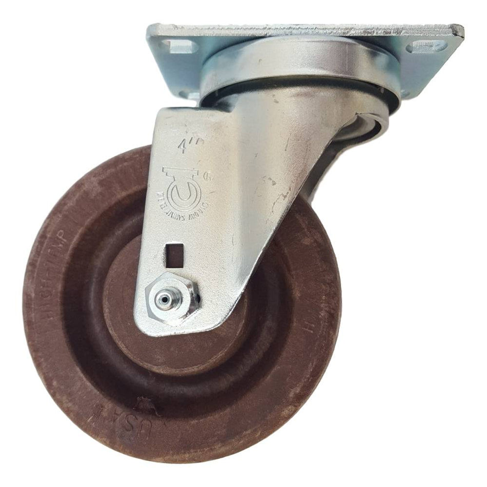 3" x 1-1/2" High Temp. Brimstone Wheel Swivel  Caster - 350 lbs. capacity - Durable Superior Casters