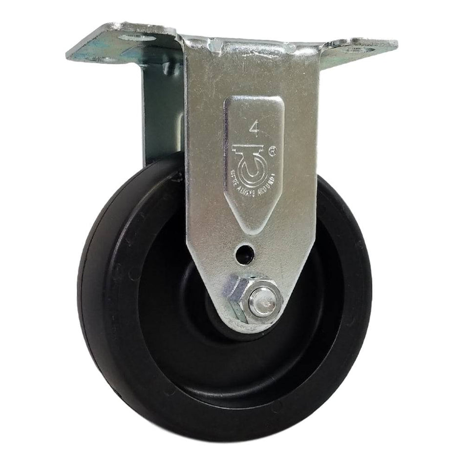 4" x 1-1/4" Polyolefin Wheel Rigid Caster Stainless Steel - Durable Superior Casters