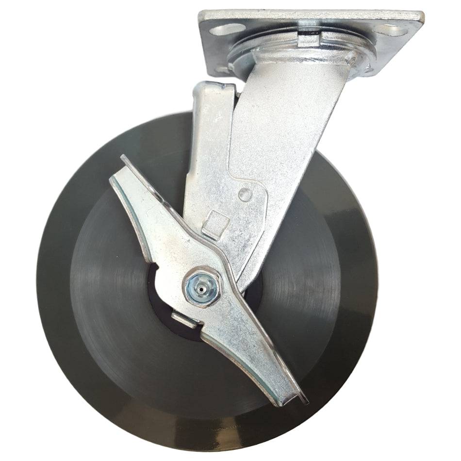 8" x 2" Ergolastomer Wheel Swivel Caster - Durable Superior Casters