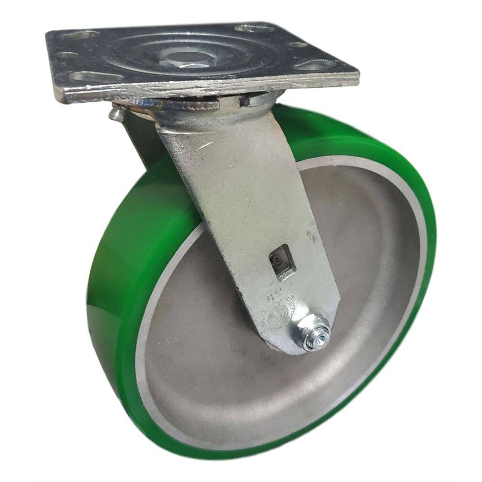 8" x 2" Polyon Aluminum Wheel Swivel Caster - Durable Superior Casters