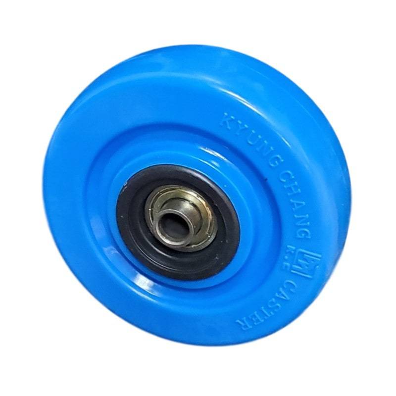 PPI Casters 4" x 1-1/4" Polyurethane Wheel - 275 lbs. Capacity - Blue polyurethane wheel