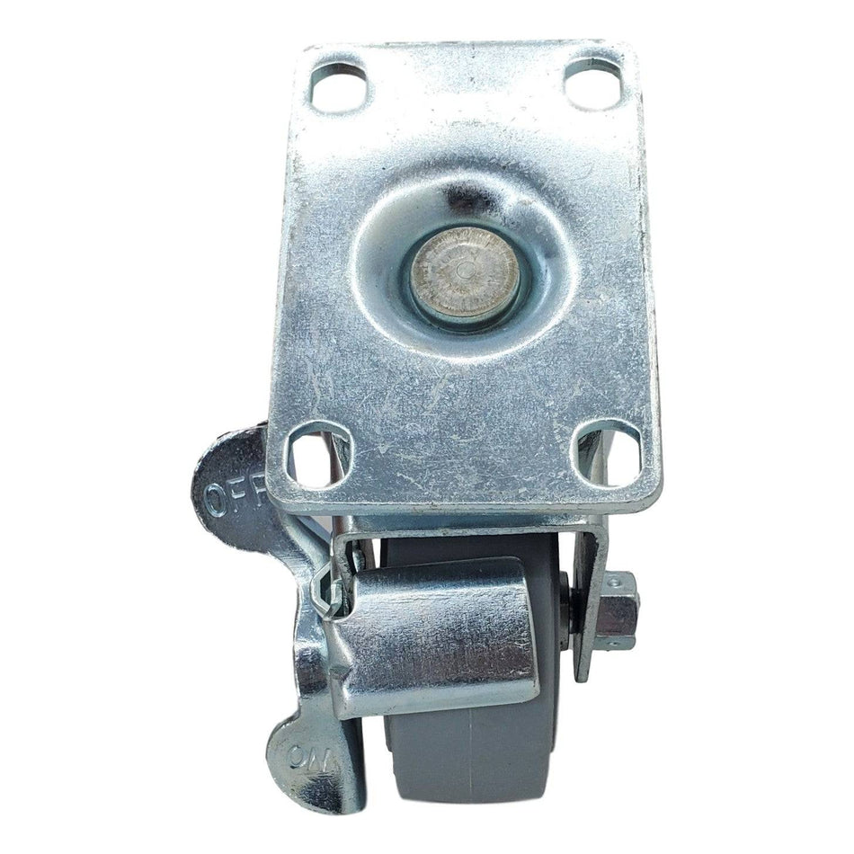 3" x 1-1/4" Nomadic Wheel Swivel Caster w/ Top-Lock Brake - Durable Superior Casters - product view 2