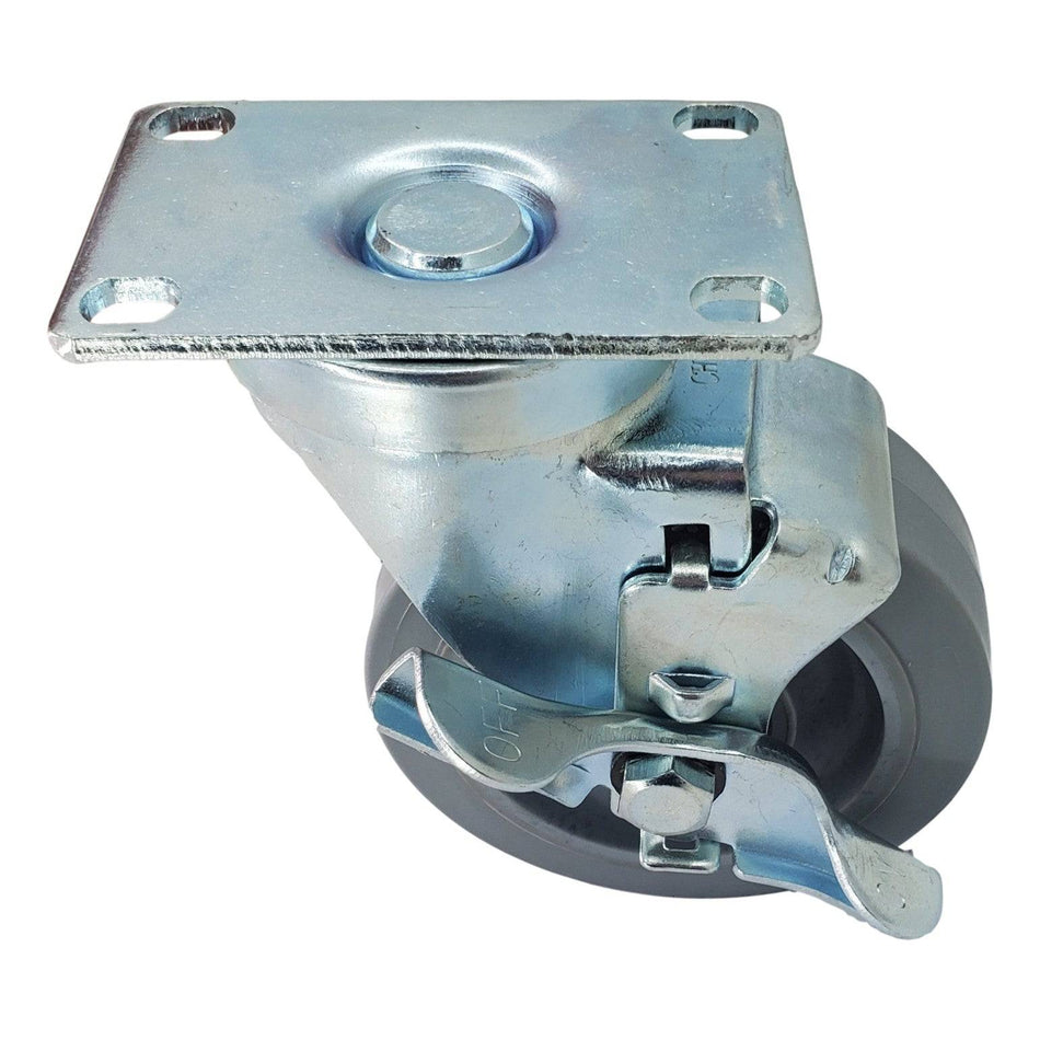 4" x 1-1/4" Nomadic Wheel Swivel Caster w/ Top Lock Brake - Durable Superior Casters - product view 2