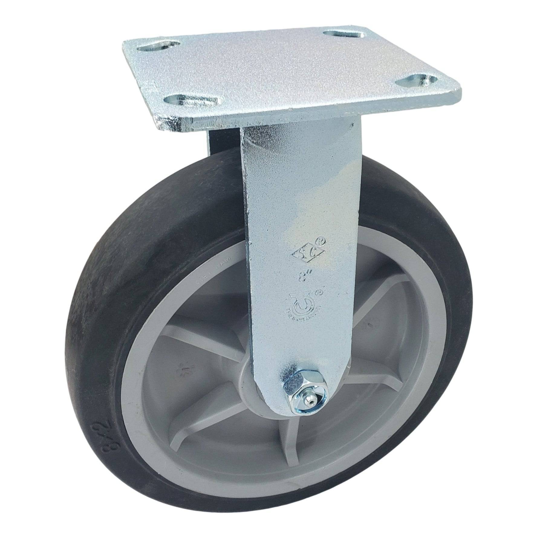 8" x 2" Nomadic Wheel Rigid Caster - 700 lbs. capacity - Durable Superior Casters