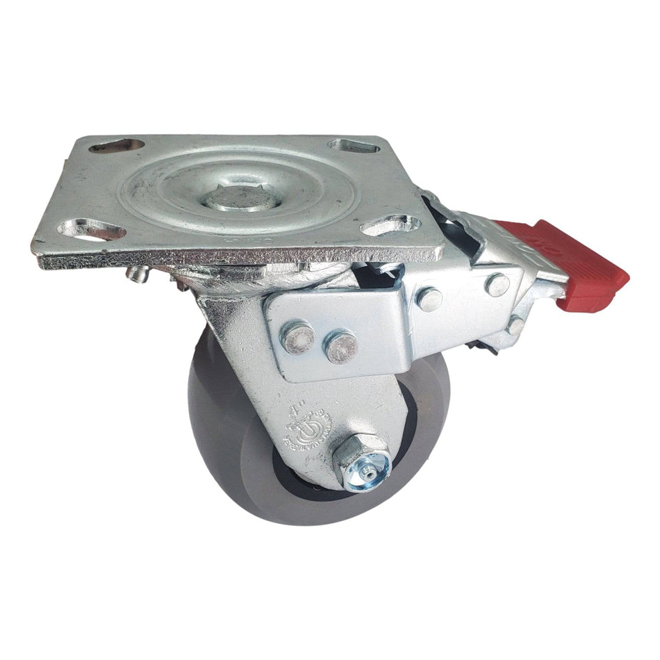 4" x 2" Ergolastomer Wheel Swivel Caster, Total-Lock Brake, 1000 lb Cap. - Durable Superior Casters - product view 1