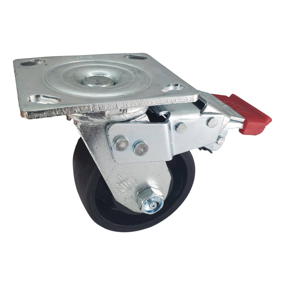 4" x 2" MaxRok Wheel Swivel Caster w/ Total-Lock Brake - Durable Superior Casters - product view 1
