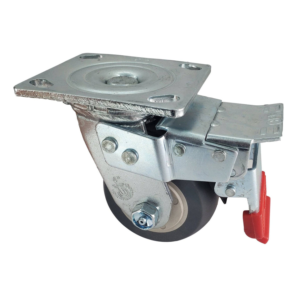 4" x 2" Thermo-Pro Wheel Swivel Caster W/ Total Lock Brake - Durable Superior Casters - product view 2