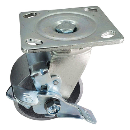 4" x 2" Semi-Steel Wheel Swivel Caster w/ Top-Lock - 700 lbs. Capacity - Durable Superior Casters
