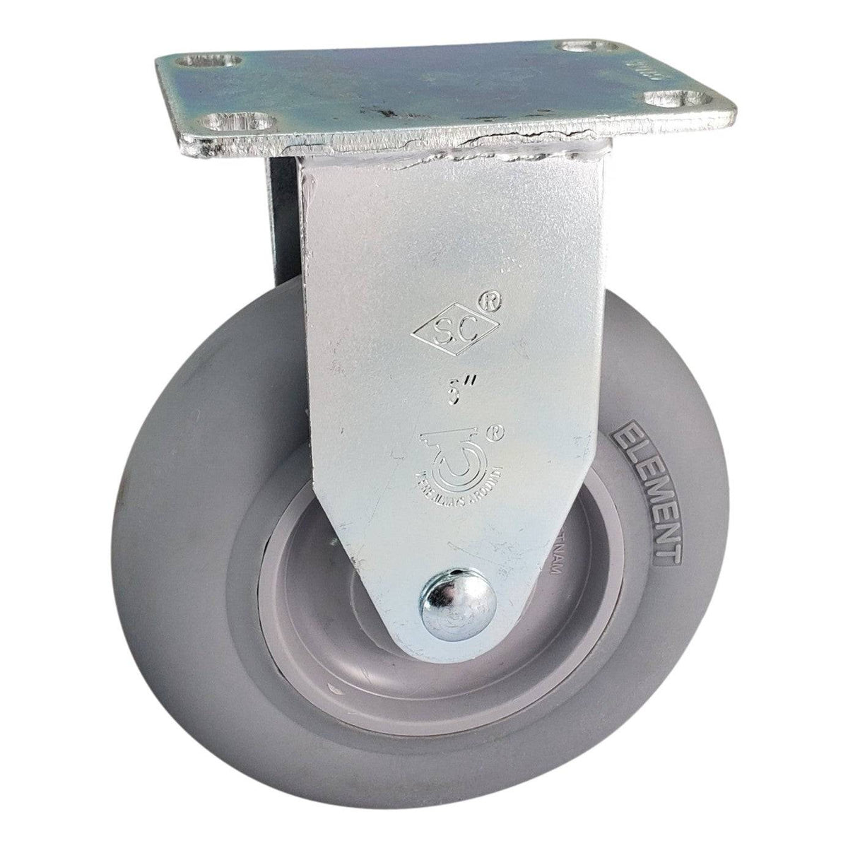 5" x 1-1/4" Element Wheel Rigid Caster- 250 lb. Cap - Durable Superior Casters
