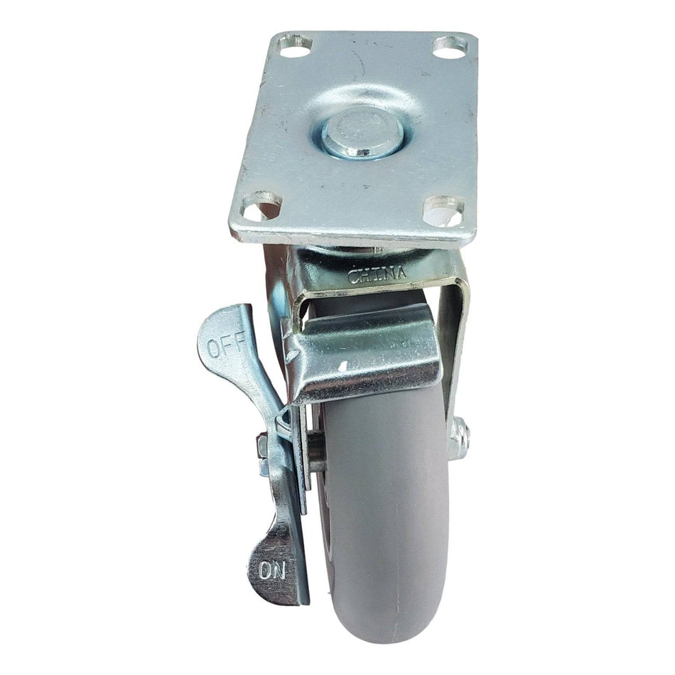 5" x 1-1/4" Element Wheel Swivel Caster w/Top Lock Brake - Durable Superior Casters - product view 2
