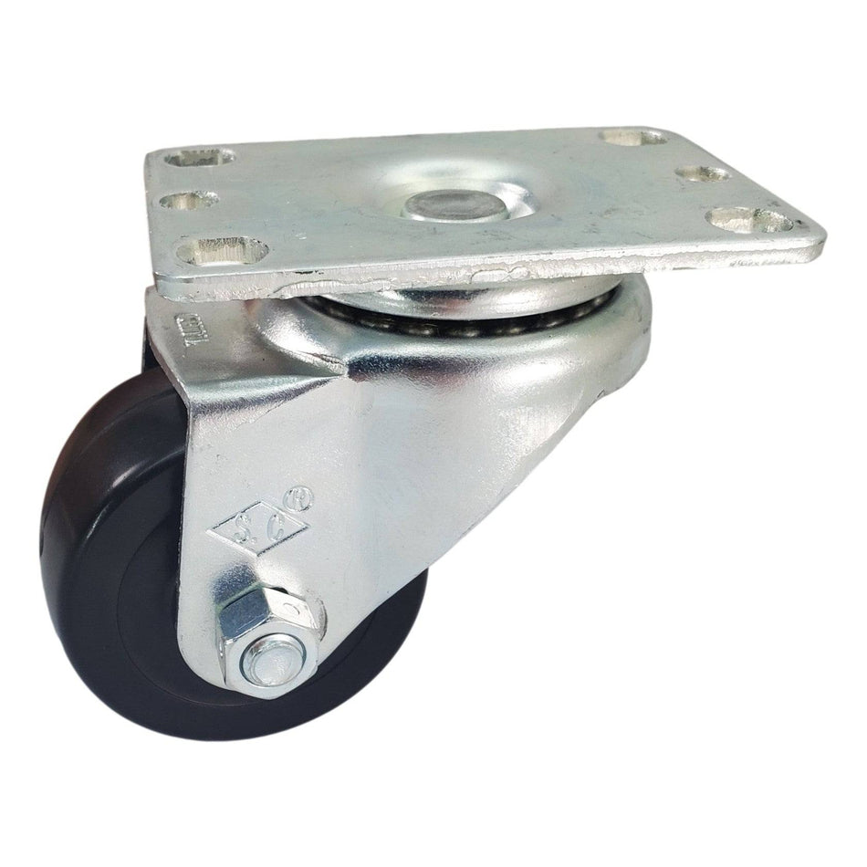 2-1/2" X 1-1/4" Soft Rubber Wheel Swivel Caster - Durable Superior Casters - product view 1