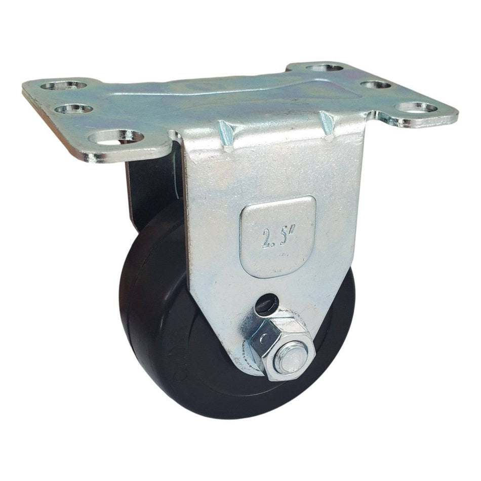 2-1/2" X 1-1/4" Soft Rubber Wheel Rigid Caster - Durable Superior Casters - product view 1