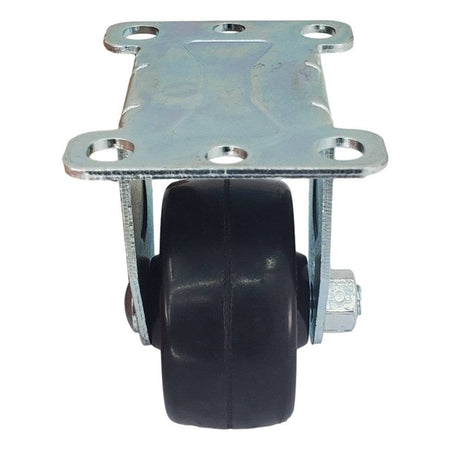 2-1/2" X 1-1/4" Soft Rubber Wheel Rigid Caster - 275 lbs. Capacity (4-Pack) - Durable Superior Casters