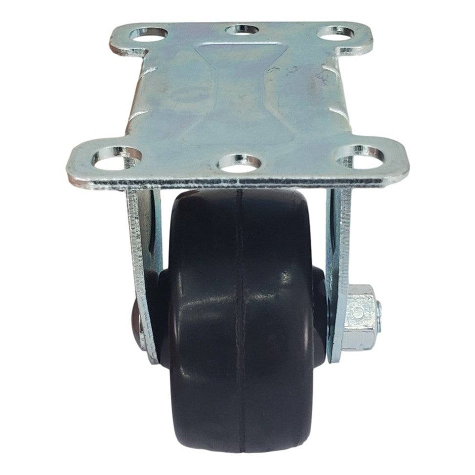 2-1/2" X 1-1/4" Soft Rubber Wheel Rigid Caster - Durable Superior Casters - product view 2