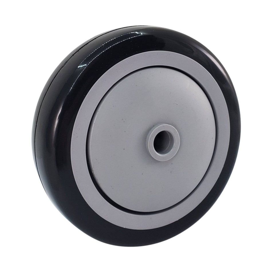 4" x 1-1/4" Poly-Pro Wheel Black/Gray - Durable Superior Casters