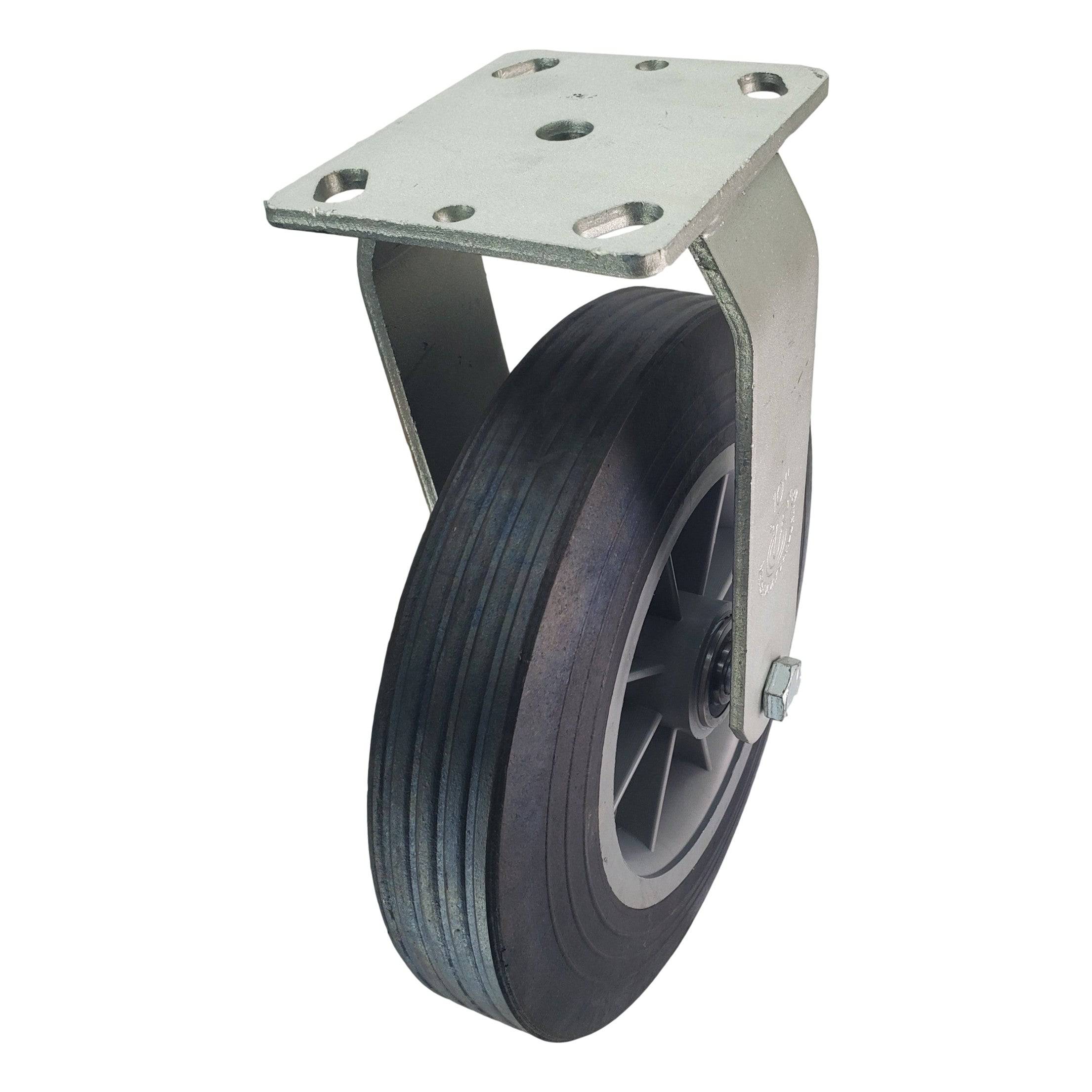 10" x 2-3/4" Eco-Rubber Flat Free Wheel Rigid Caster- 650 lbs. Capacity - Durable Superior Casters