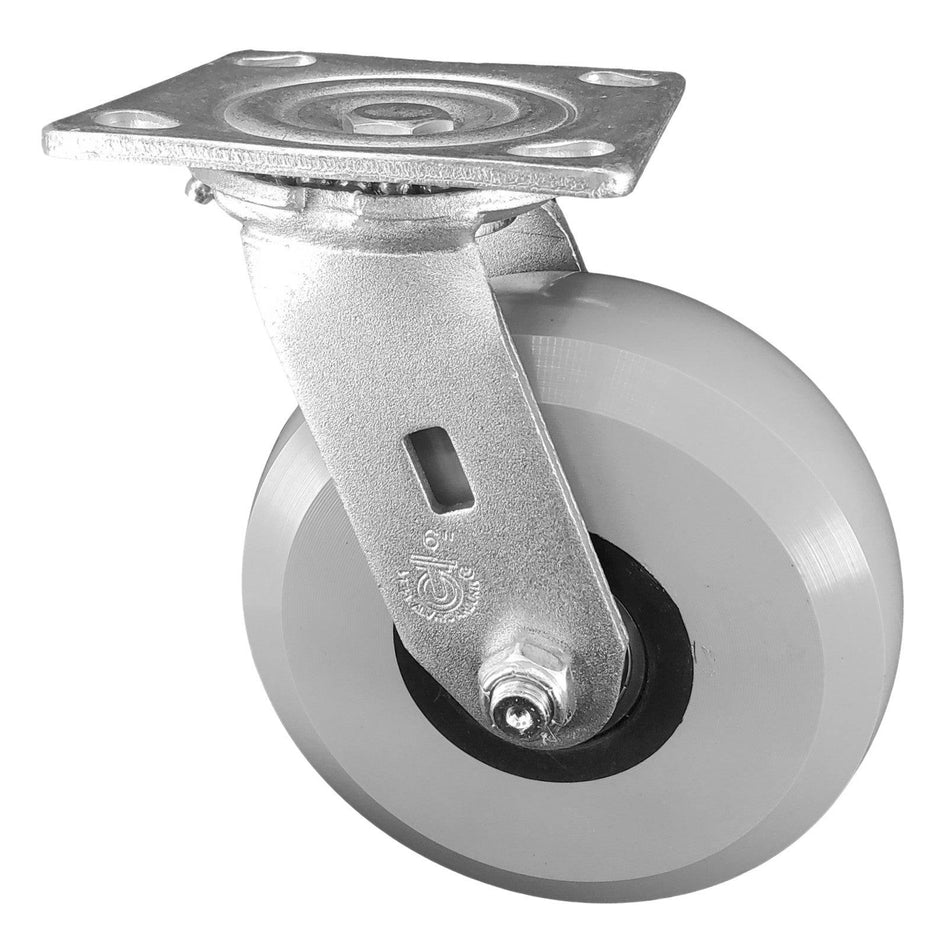 6" x 2" Ergolastomer Wheel Swivel Caster - Durable Superior Casters - product view 1