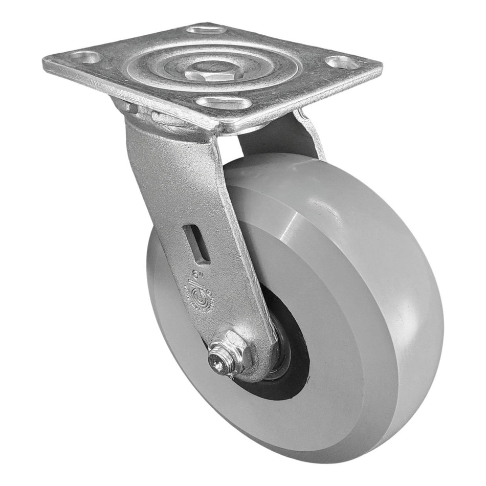 6" x 2" Ergolastomer Wheel Swivel Caster - Durable Superior Casters - product view 2