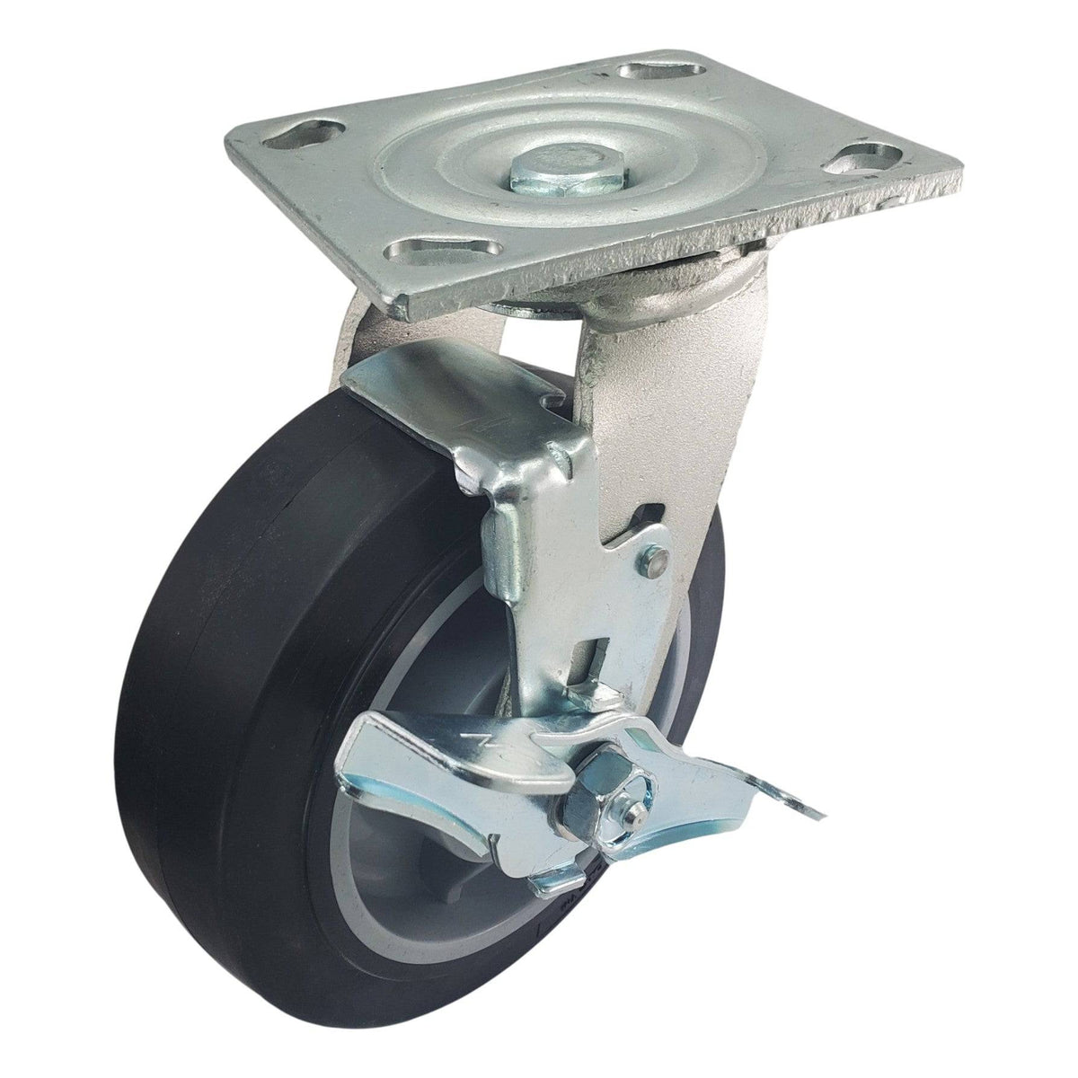 6" x 2" Nomadic Wheel Swivel Caster w/ Top Lock Brake - 600 lbs. capacity - Durable Superior Casters