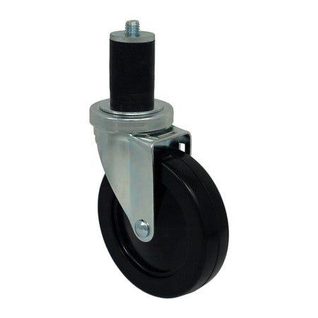 5" x 1-1/4" Hard Rubber Swivel Stem Caster, Exp. Adapter, 350 lb Cap. - Durable Superior Casters