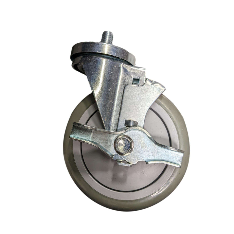 5" x 1-1/4" Poly-Pro Threaded Swivel Stem Caster - Durable Superior Casters