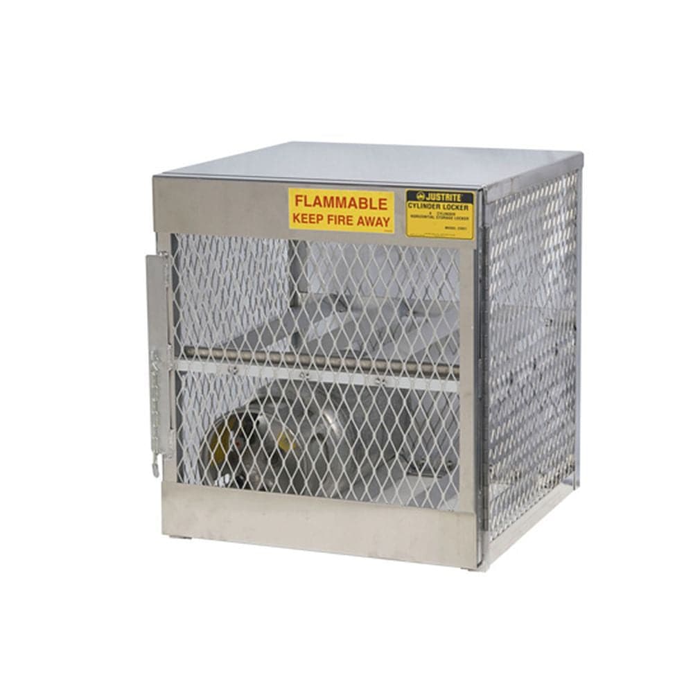 Cylinder Locker for Safe Storage of 4 Horizontal 20 or 33-lb. LPG Cyl. - Justrite