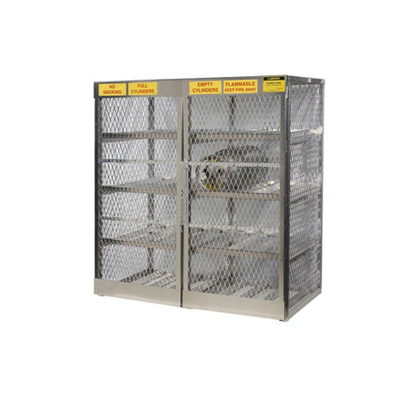 Cylinder Locker for Safe Storage of 16 Horiz. 20 or 33-lb. LPG Cyl. - Justrite