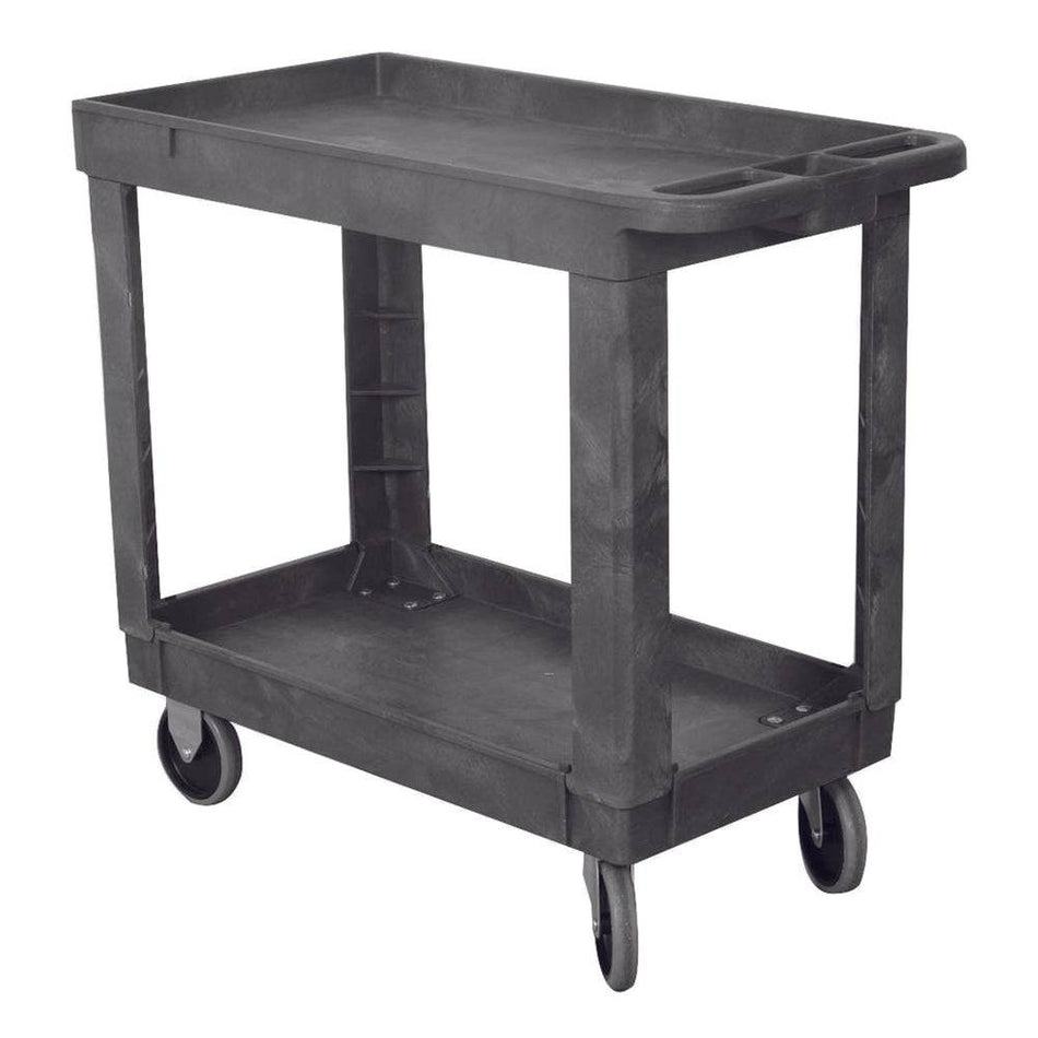 Economy Narrow Aisle Plastic Service Cart 17" x 34" - 330lb. Capacity - Wesco