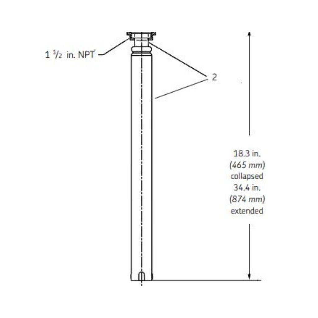 Telescopic Tube Kit for 1340 Lever Action Drum Pump - Lincoln Industrial