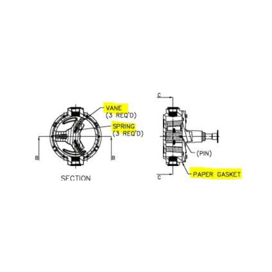 Vane Repair Kit for Rotary Pumps 1385, 1385-H, 1387 - Lincoln Industrial