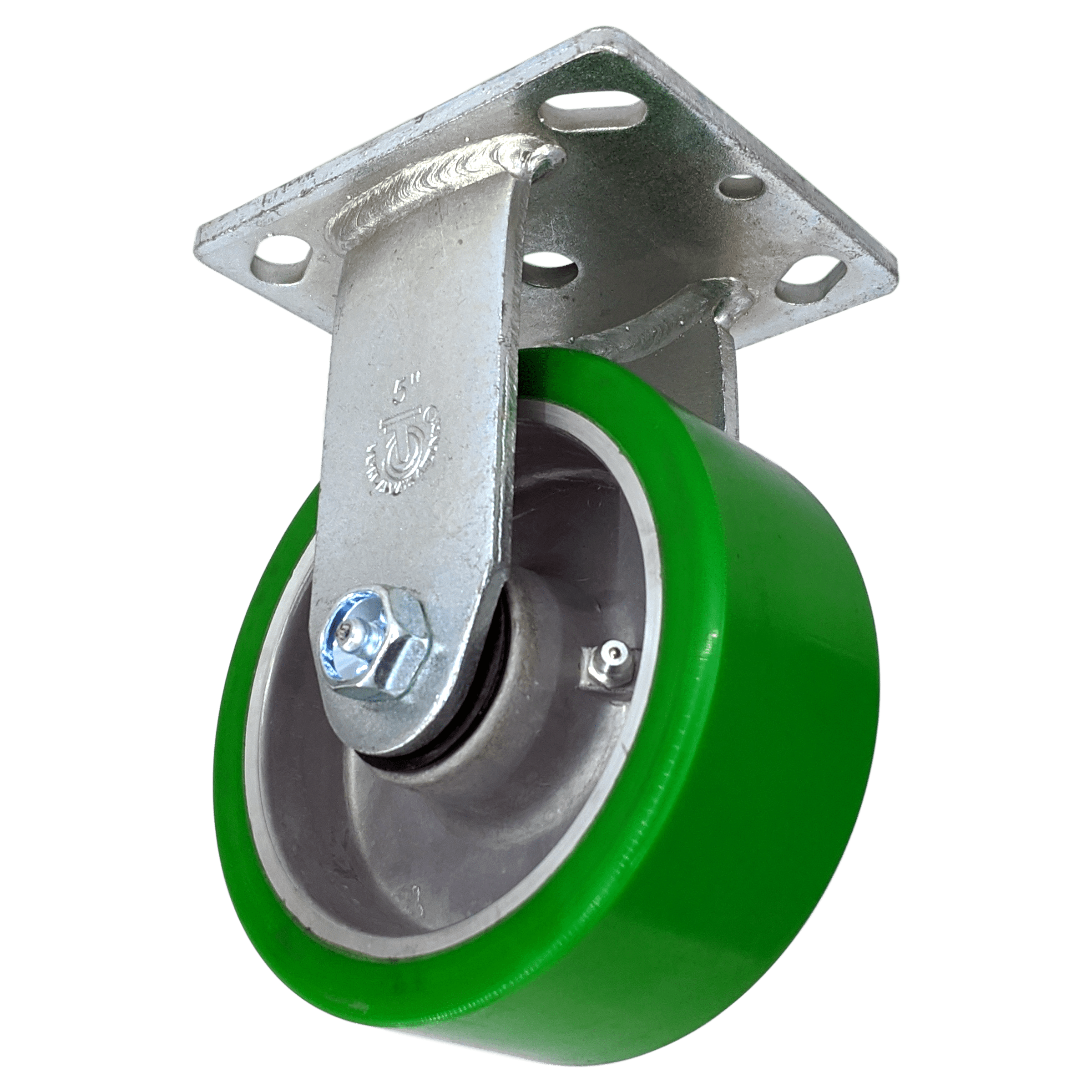 5" x 2" Polyon Aluminum Wheel Rigid Caster - 900 lbs. Capacity - Durable Superior Casters