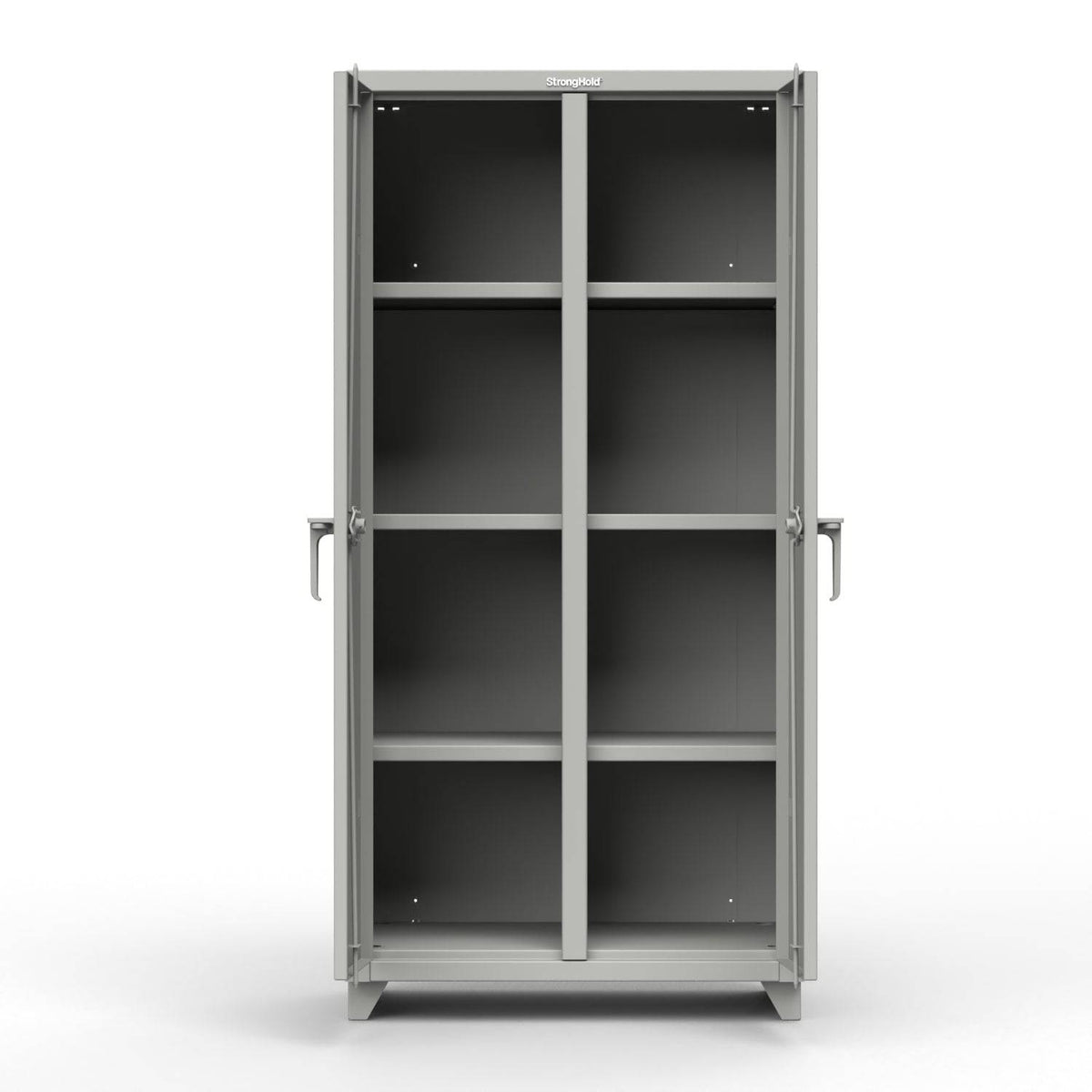 Extra Heavy Duty 14 GA Double Shift Cabinet with 6 Shelves - 36 In. W x 24 In. D x 75 In. H - Strong Hold