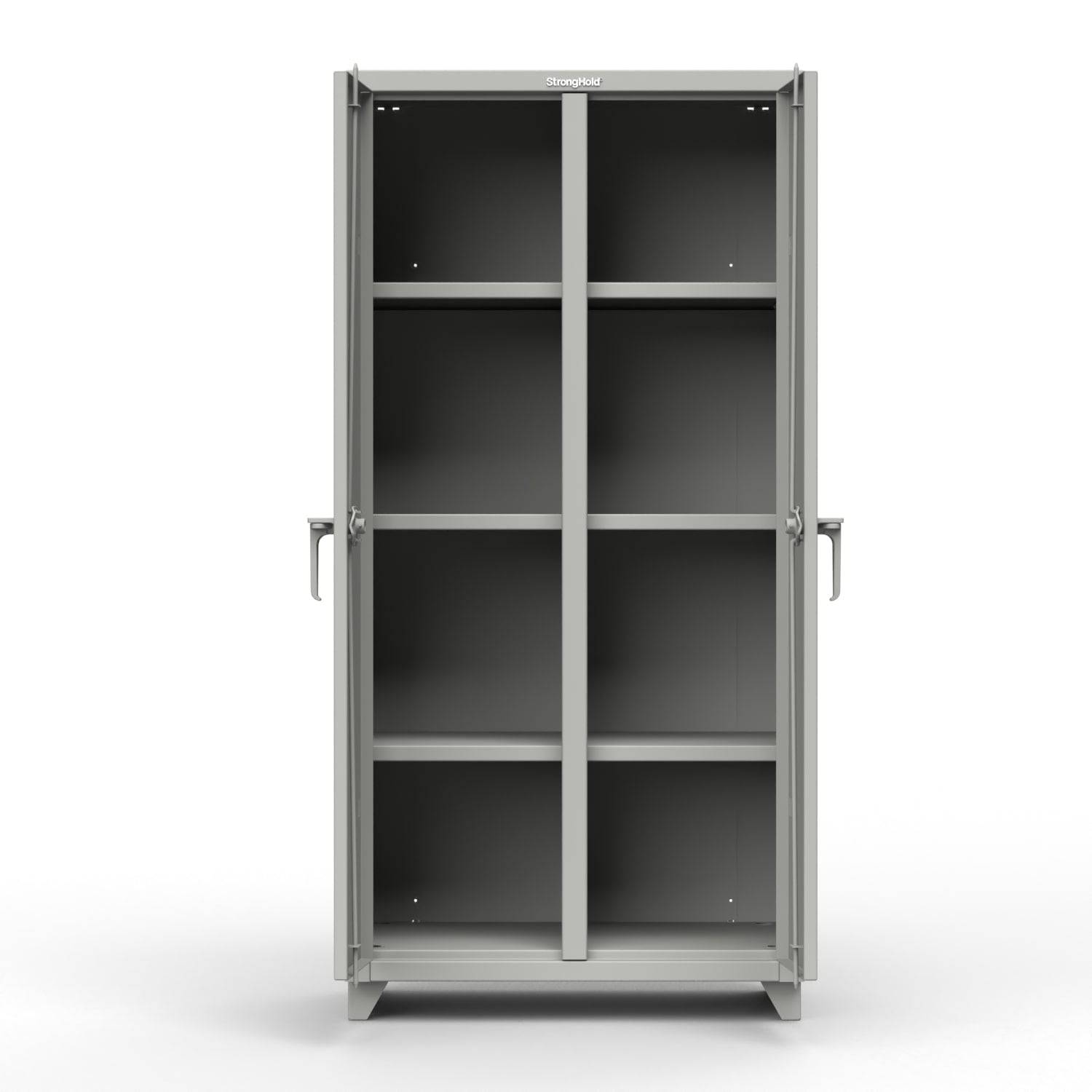 Extra Heavy Duty 14 GA Double Shift Cabinet with 6 Shelves - 36 In. W x 24 In. D x 75 In. H - Strong Hold