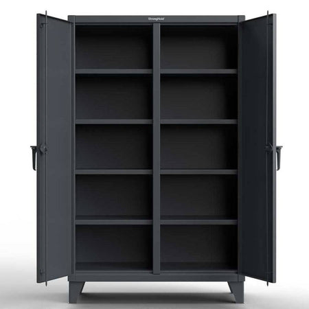 Extreme Duty 12 GA Double Shift Cabinet with 8 Shelves - 36 In. W x 24 In. D x 66 In. H - Strong Hold