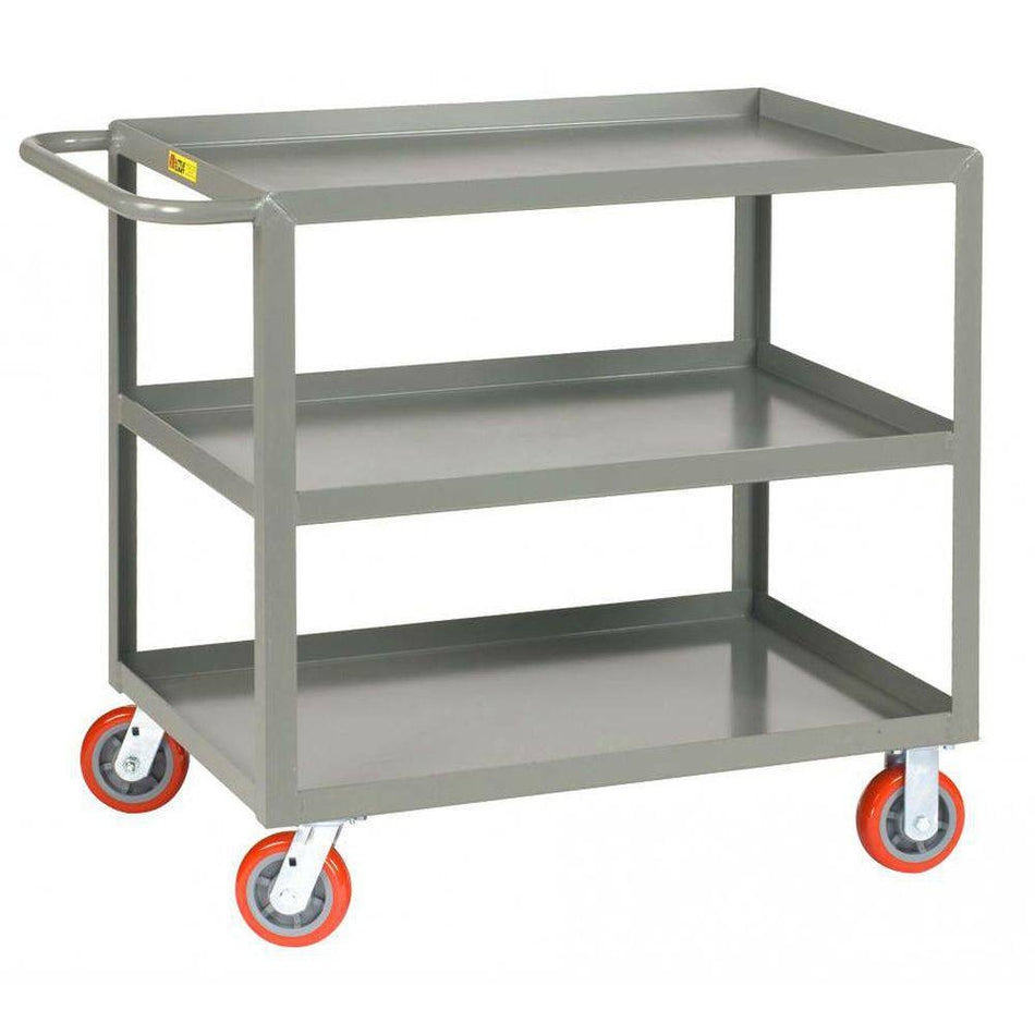 Welded 3 Shelf Service Cart (w/ Retaining Lips) - Little Giant