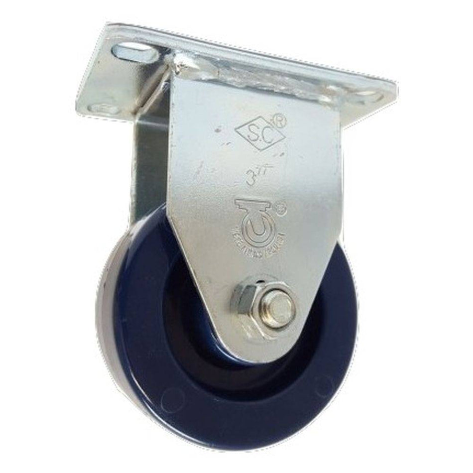 3" x 1-1/4" DuraLastomer Wheel Rigid Caster - 300 lbs. Capacity - Durable Superior Casters