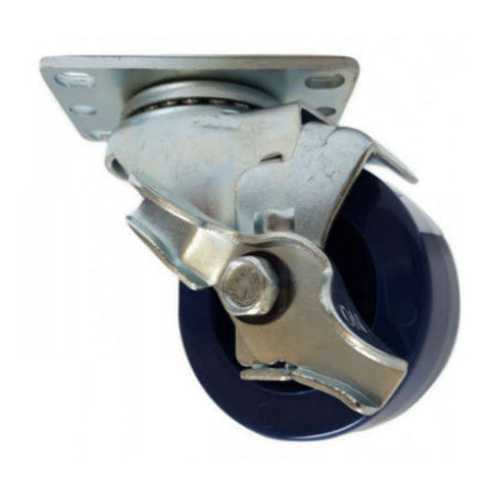 3" x 1-1/4" DuraLastomer Wheel Swivel Caster w/ Top Lock Brake - 300 lbs. Cap. - Durable Superior Casters