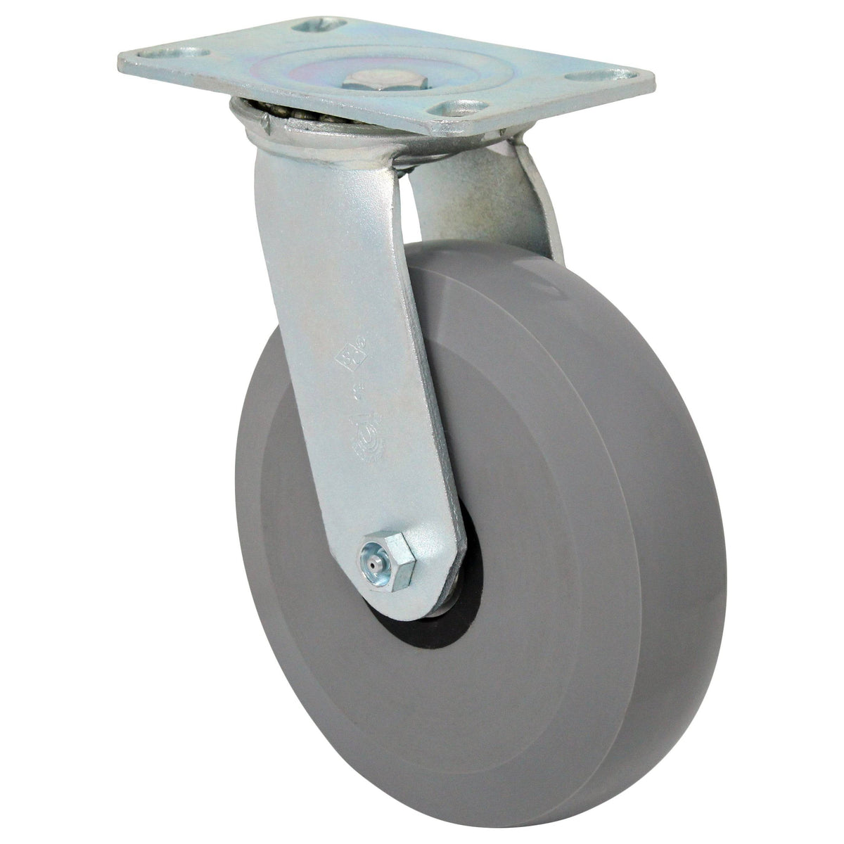 8" x 2" Ergolastomer Wheel Swivel Caster - 1800 lbs. Capacity - Durable Superior Casters