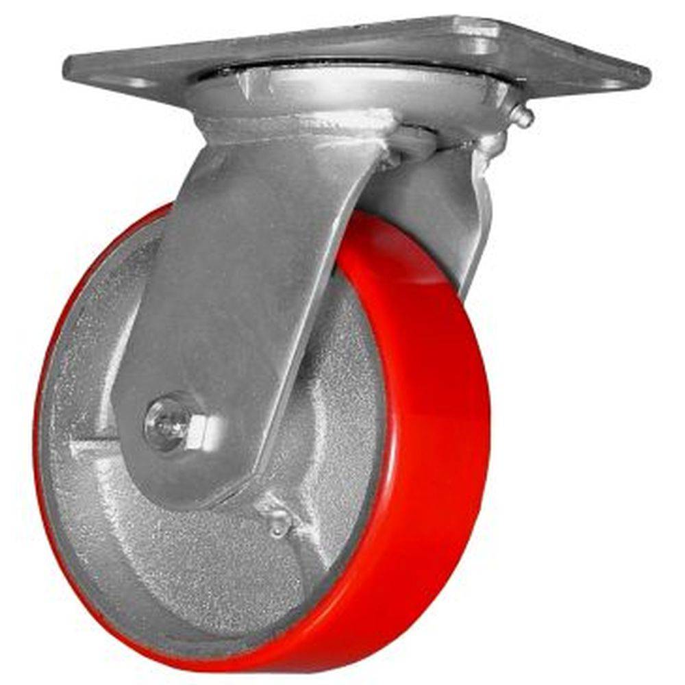 6" x 2" Polyon Cast Wheel Swivel Caster Medium Heavy Duty 1200 lbs. cap. - Durable Superior Casters