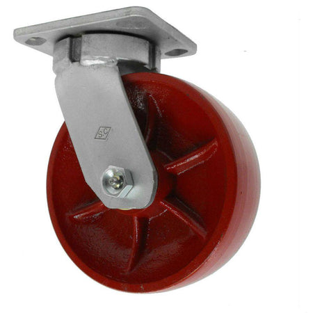 6" x 2" Energy Ductile Steel Kingpinless Swivel Caster Heavy Duty 2000# Cap - Durable Superior Casters