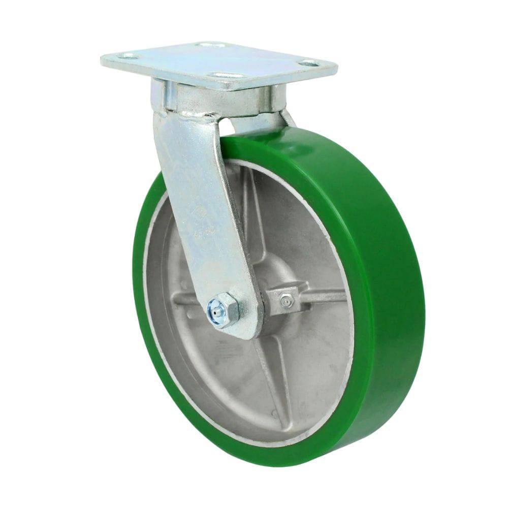 8" x 2" Polyon Aluminum Wheel Kingpinless Swivel Caster - 1500 lbs. Capacity - Durable Superior Casters