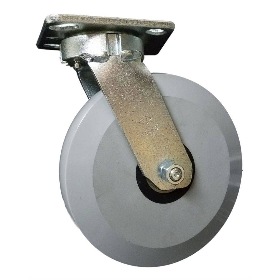 8" x 2" Ergolastomer Wheel Kingpinless Swivel Caster - 2000 lbs. capacity - Durable Superior Casters