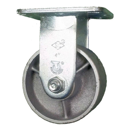 4" x 2" Semi-Steel Wheel Rigid Caster - 700 lbs. Capacity - Durable Superior Casters