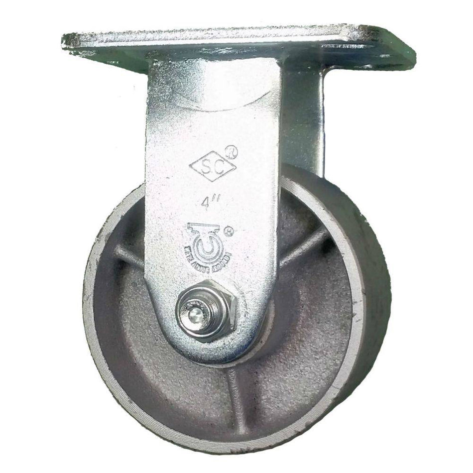 4" x 2" Semi-Steel Wheel Rigid Caster - 700 lbs. Capacity - Durable Superior Casters