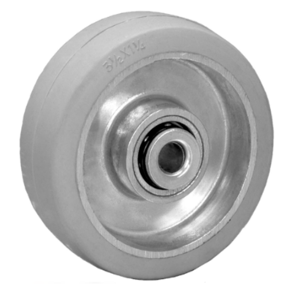 4" x 1-1/4" Mold-On Aluminum Wheel w/ Ball Bearing - 300 lbs. Capacity - Durable Superior Casters