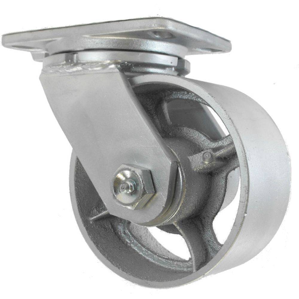 6" x 3" Semi-Steel Wheel Swivel Caster - 2400 lbs. capacity - Durable Superior Casters