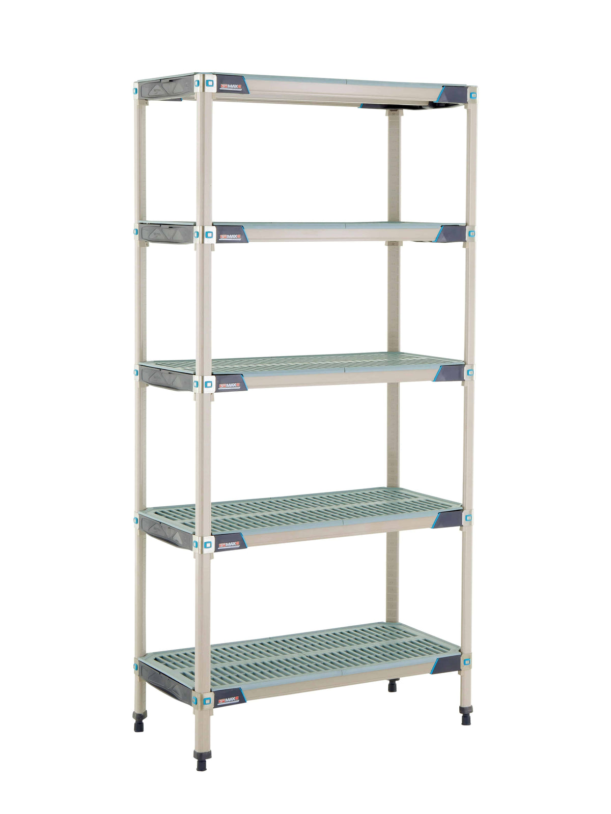 MetroMax i 5-Shelf Plastic Industrial Shelving Starter Unit - Metro