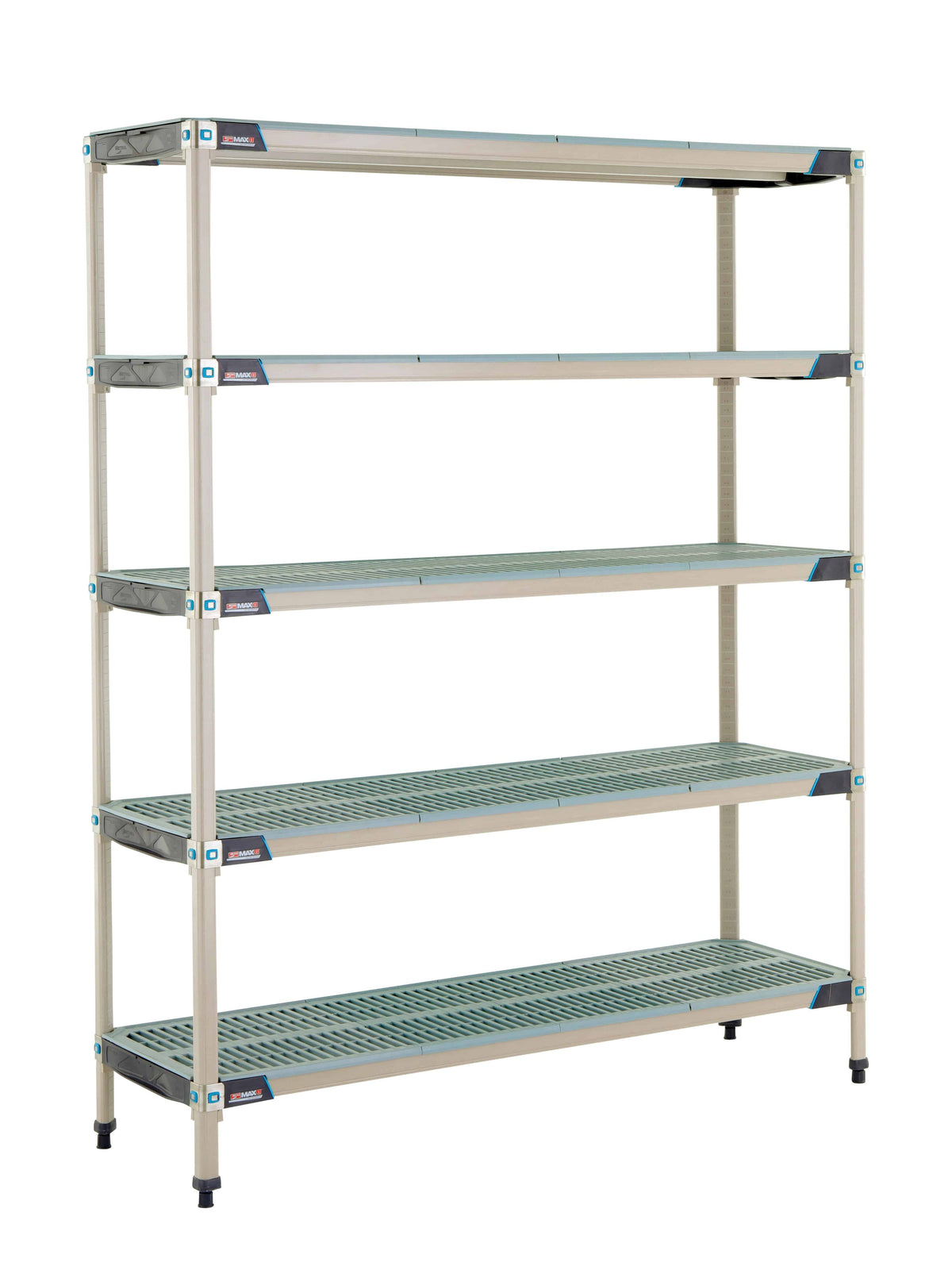 MetroMax i 5-Shelf Plastic Industrial Shelving Starter Unit - Metro