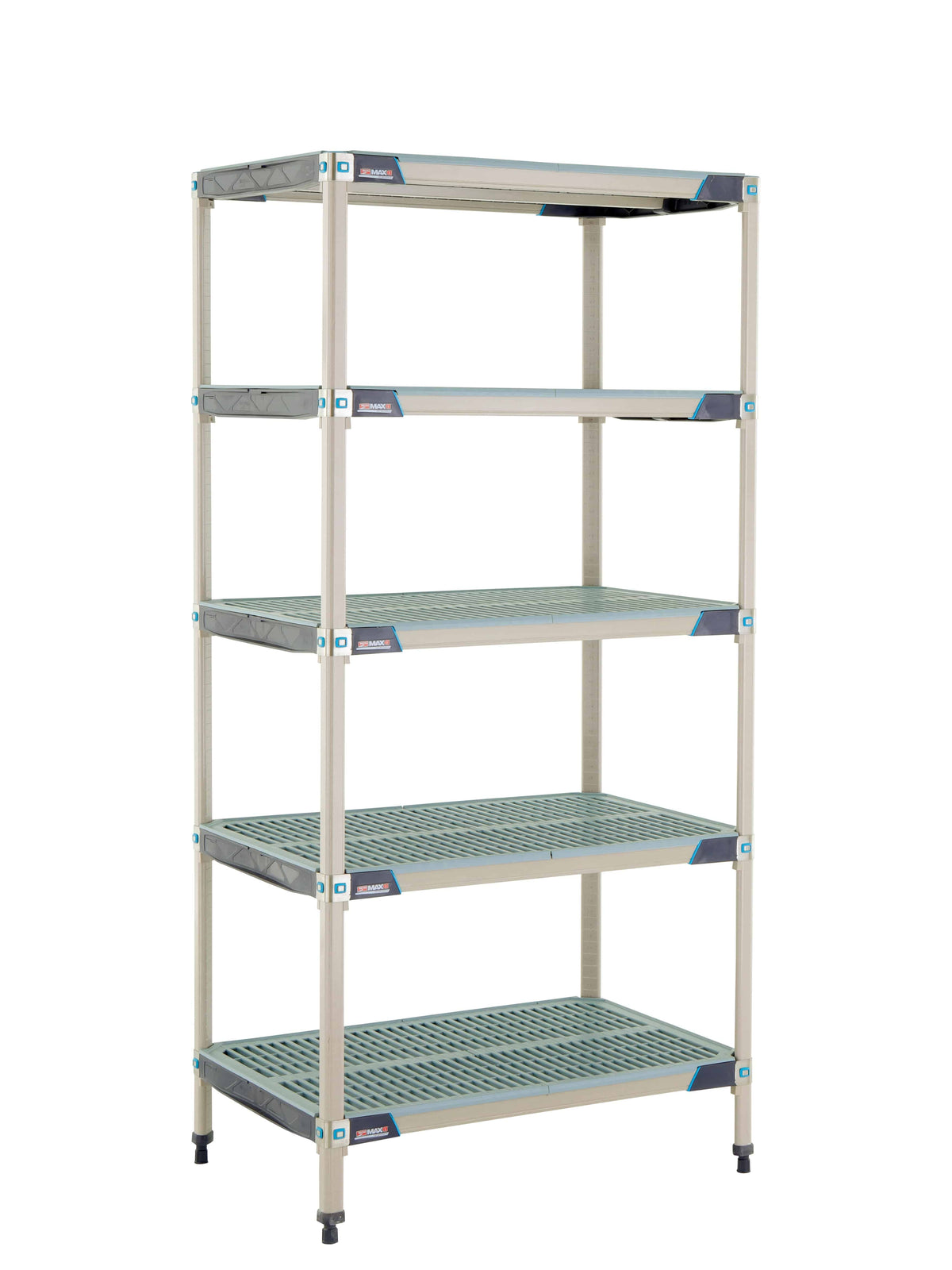 MetroMax i 5-Shelf Plastic Industrial Shelving Starter Unit - Metro