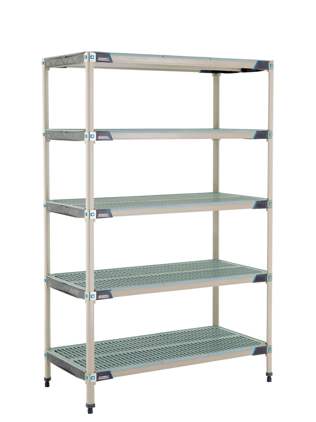 MetroMax i 5-Shelf Plastic Industrial Shelving Starter Unit - Metro